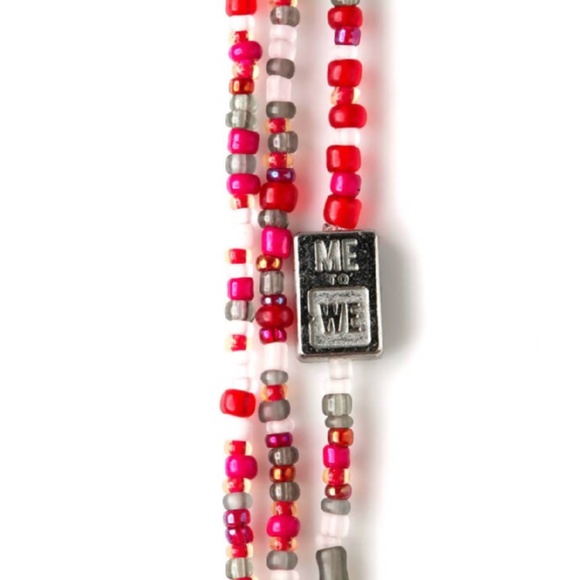 Me to We Jewelry Nwt Red Health Impact Rafiki Bracelet From Me To